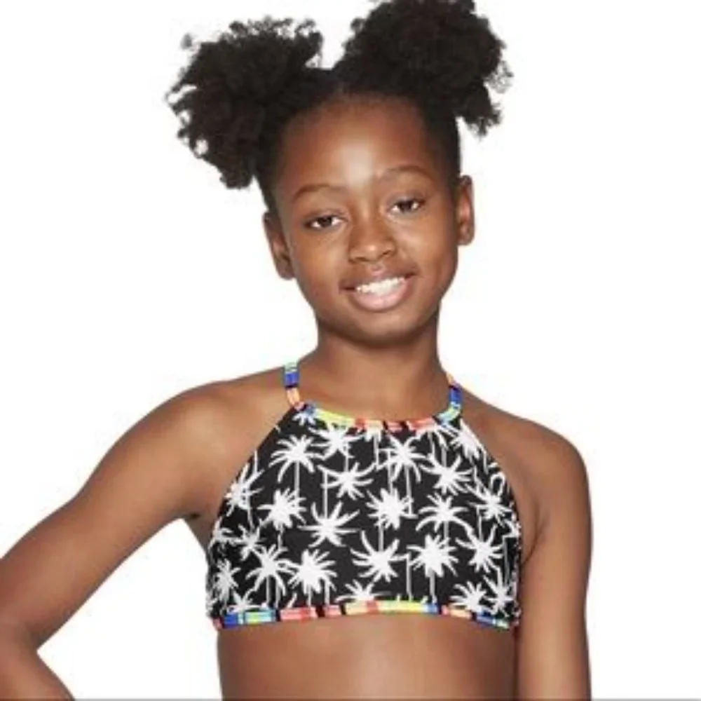 🎁 10/$25- Palm Palooza Art Class Reversible Bikini, size 14